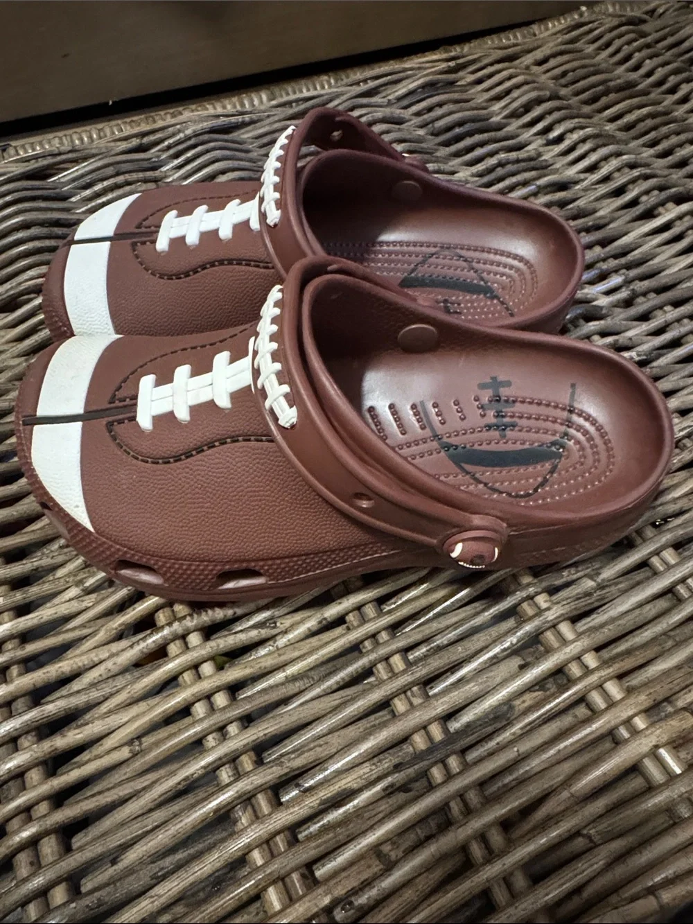 Kids Football Crocs Brown/White
